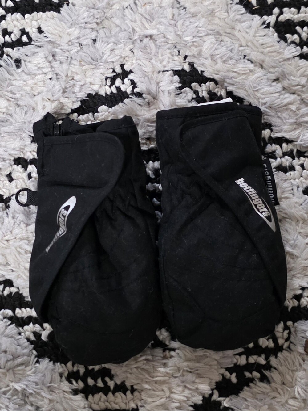 Hotfingers Black Toddler ZipUp Gloves